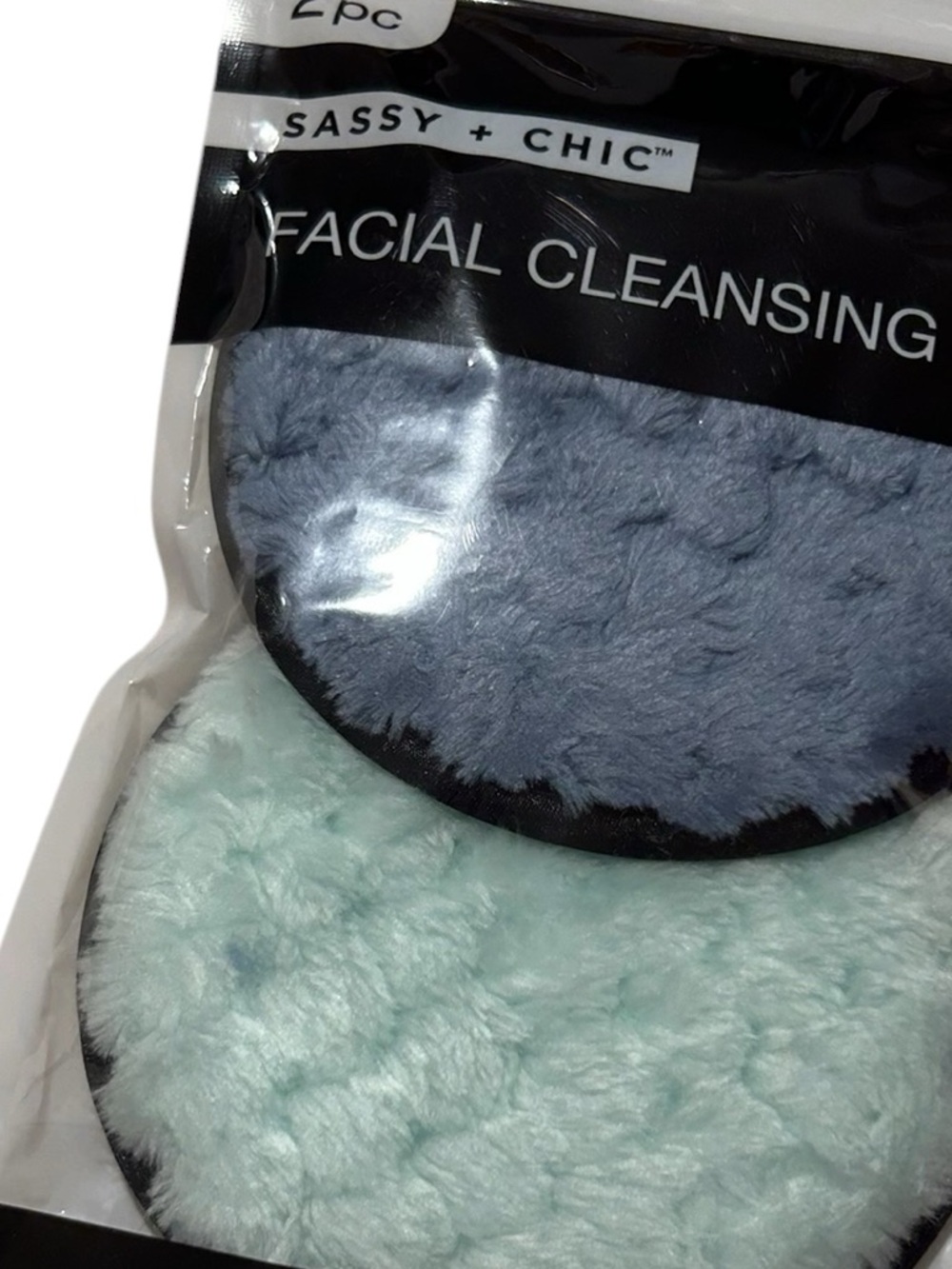 Facial Cleansing Pads - Blue & Mint Plush Reusable Set